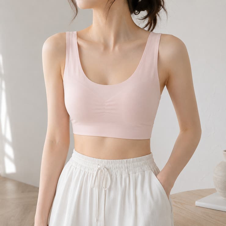 ピンク | 極薄シームレスブラ ノンワイヤー ブラトップ | Carpe diem