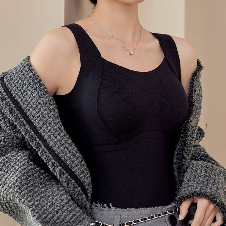 裏起毛カップ付きタンクトップ 極暖インナー ノンワイヤー | Carpe diem | 詳細画像2 