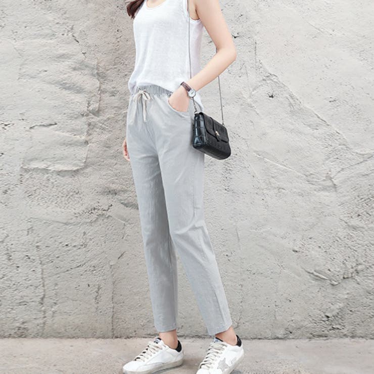 綿麻パンツ ロングパンツ ストレートパンツ | Carpe diem | 詳細画像8 