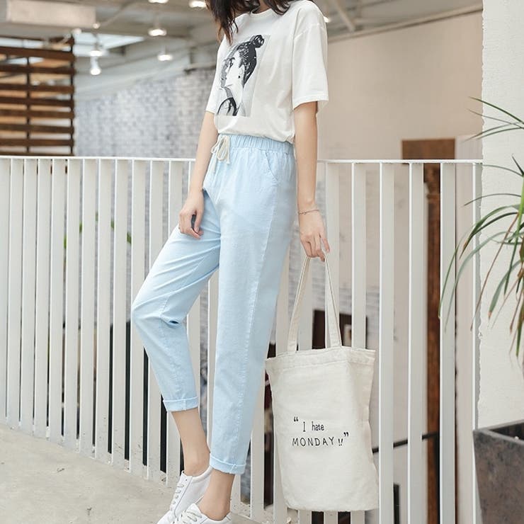 綿麻パンツ ロングパンツ ストレートパンツ | Carpe diem | 詳細画像13 