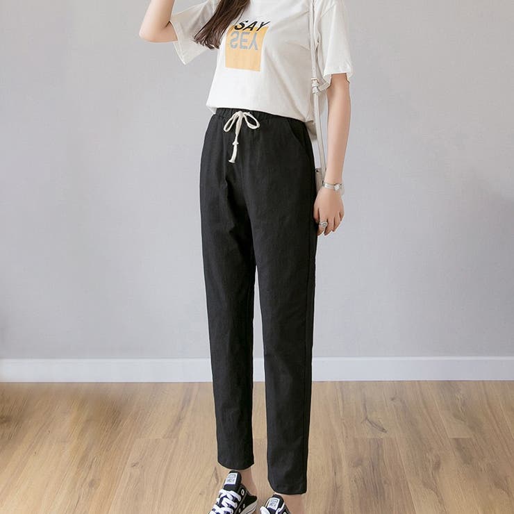 綿麻パンツ ロングパンツ ストレートパンツ | Carpe diem | 詳細画像3 