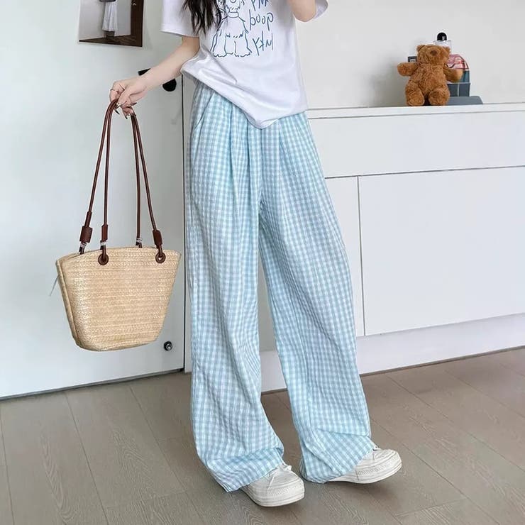 ギンガムチェック ワイドパンツ チェック柄 | Carpe diem | 詳細画像10 