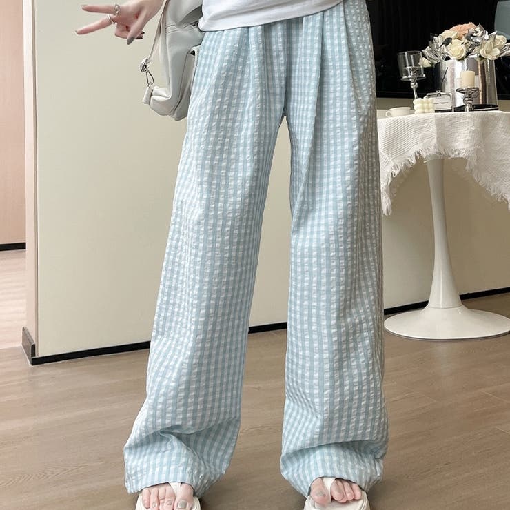 ギンガムチェック ワイドパンツ チェック柄 | Carpe diem | 詳細画像11 