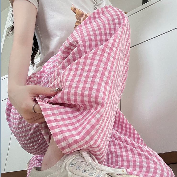 ギンガムチェック ワイドパンツ チェック柄 | Carpe diem | 詳細画像15 