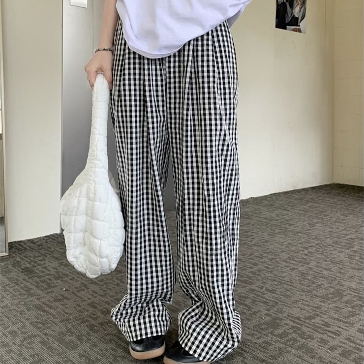 ギンガムチェック ワイドパンツ チェック柄 | Carpe diem | 詳細画像3 