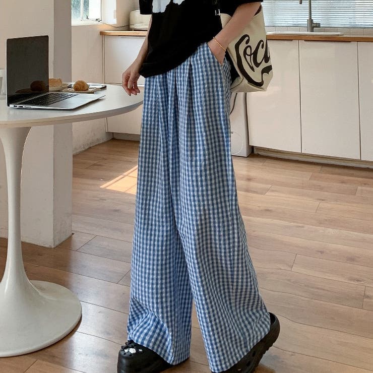 ギンガムチェック ワイドパンツ チェック柄 | Carpe diem | 詳細画像7 