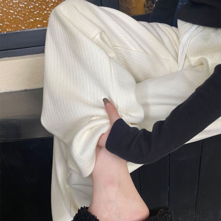 裏起毛 ワイドパンツ リブワイドパンツ | Carpe diem | 詳細画像10 