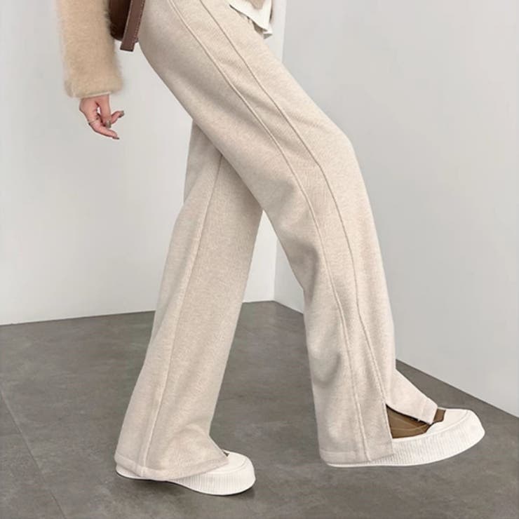 ワイドパンツ 秋冬 スリット | Carpe diem | 詳細画像3 