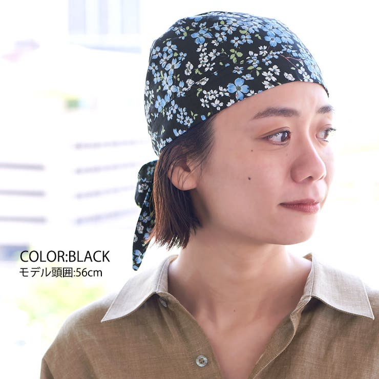 コットン バンダナキャップ (21 | ゆるい帽子CasualBoxレディース | 詳細画像4 