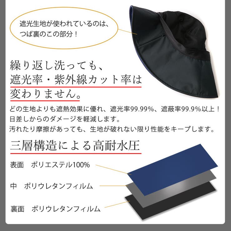 LEA UVカット 遮光ハット | ゆるい帽子CasualBoxレディース | 詳細画像13 