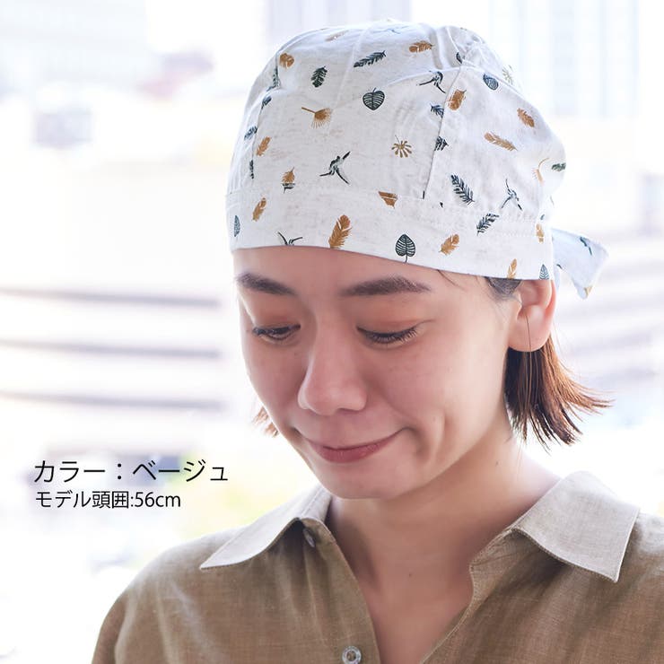 コットン バンダナキャップ (21 | ゆるい帽子CasualBoxレディース | 詳細画像3 