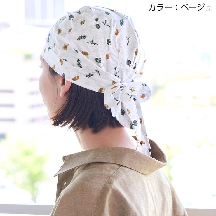 コットン バンダナキャップ (21 | ゆるい帽子CasualBoxレディース | 詳細画像4 