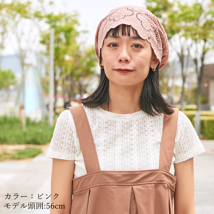 レースコットン ハンドメイド デザイン | ゆるい帽子CasualBoxレディース | 詳細画像2 
