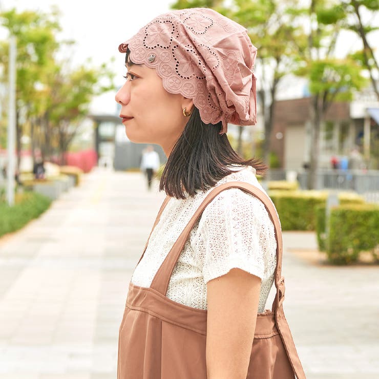 レースコットン ハンドメイド デザイン | ゆるい帽子CasualBoxレディース | 詳細画像3 