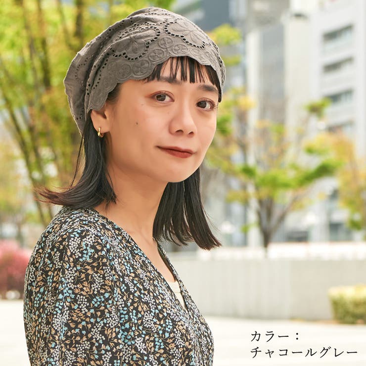 レースコットン ハンドメイド デザイン | ゆるい帽子CasualBoxレディース | 詳細画像4 