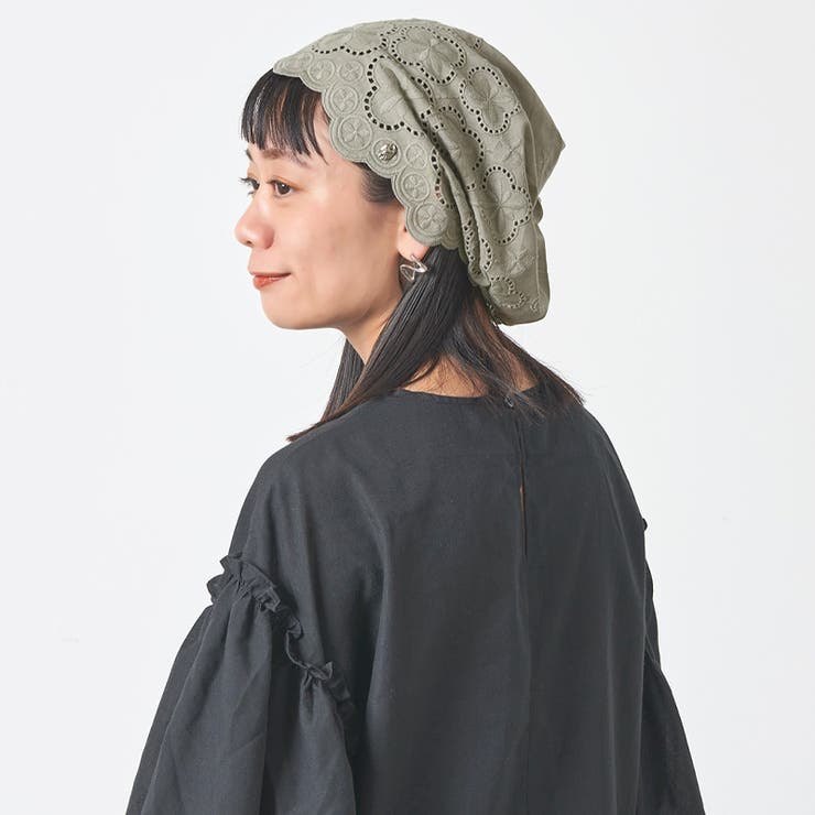 レースコットン ハンドメイド デザイン | ゆるい帽子CasualBoxレディース | 詳細画像9 