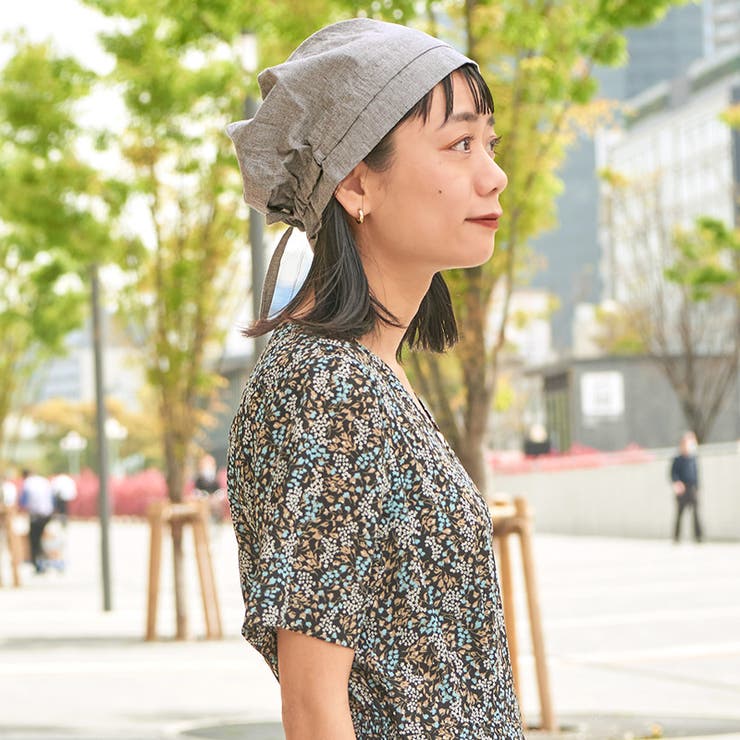 シャーリング コットン ターバンキャップ | ゆるい帽子CasualBoxレディース | 詳細画像7 