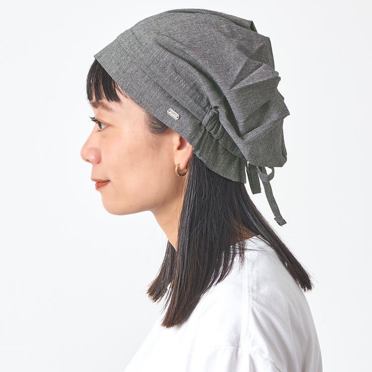 シャーリング コットン ターバンキャップ | ゆるい帽子CasualBoxレディース | 詳細画像5 
