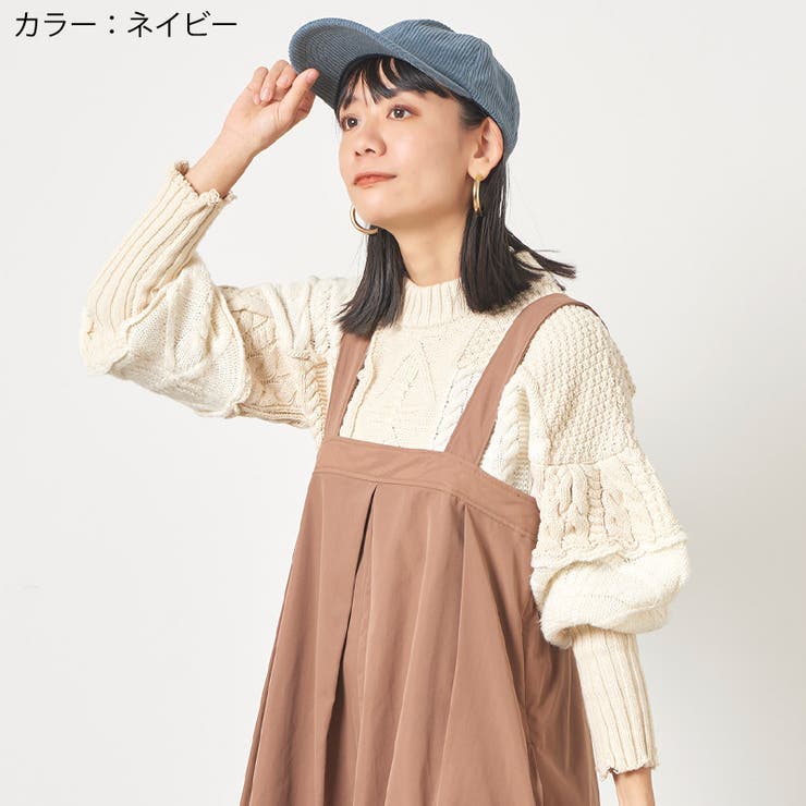 春新作の Honeys】ベージュ コーデュロイ ワークキャップ