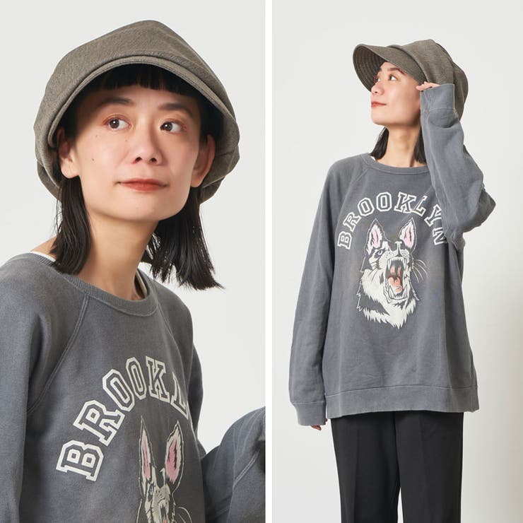 ヘリンボン オーガニックコットン キャスケット | ゆるい帽子CasualBoxレディース | 詳細画像14 