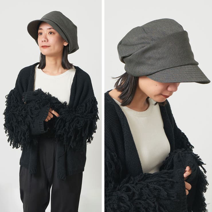 ヘリンボン オーガニックコットン キャスケット | ゆるい帽子CasualBoxレディース | 詳細画像16 