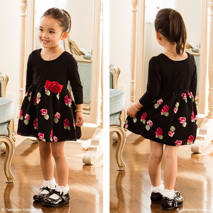 バラ柄切り替えワンピース 女の子 花柄 品番 Catk Catherine Cottage キャサリンコテージ のキッズファッション通販 Shoplist ショップリスト
