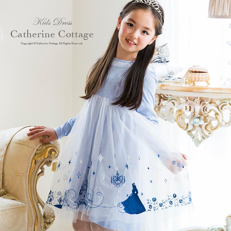 子供ワンピース リトルシンデレラ刺繍ワンピース 子供服 キッズ 品番 Catk Catherine Cottage キャサリンコテージ のキッズファッション通販 Shoplist ショップリスト