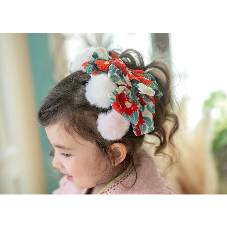 和風髪飾り 椿ハイカラさんリボンクリップ ちりめん着物 | Catherine Cottage | 詳細画像9 