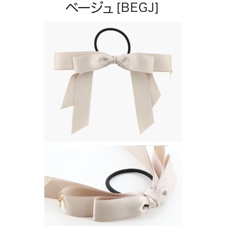 ベージュ［BEGJ］ | 秘密の鍵チャーム付きサテンリボンヘアゴム ヘアポニー[ピンク レッド | Catherine Cottage