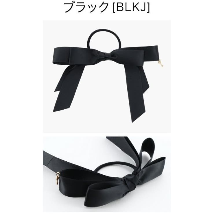 ブラック［BLKJ］ | 秘密の鍵チャーム付きサテンリボンヘアゴム ヘアポニー[ピンク レッド | Catherine Cottage