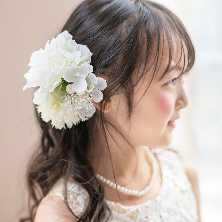 ホワイト［WHT］ | ボリューミーフラワークリップ 髪飾り ヘアアクセサリー | Catherine Cottage