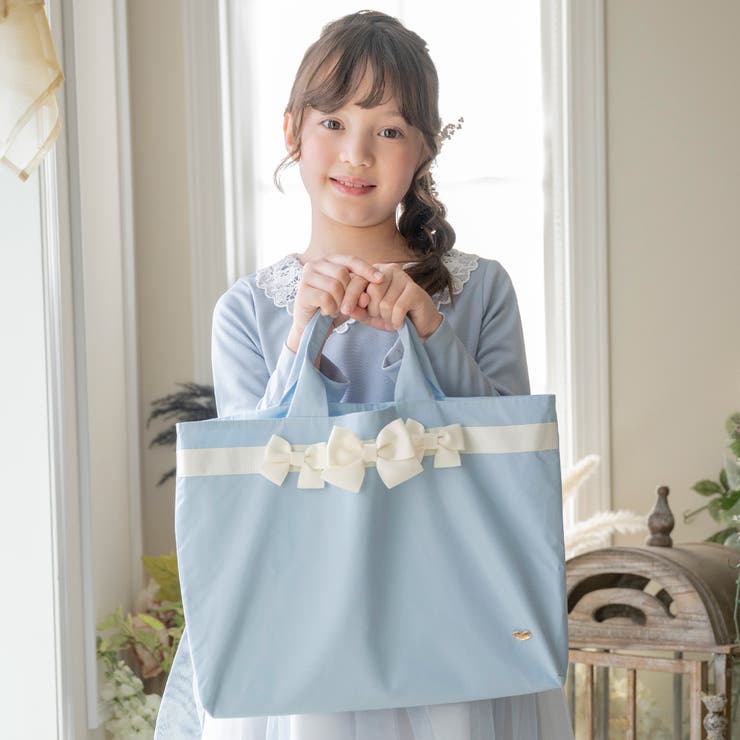 リボン　レッスンバッグ petit-chocolat_00-c01blue