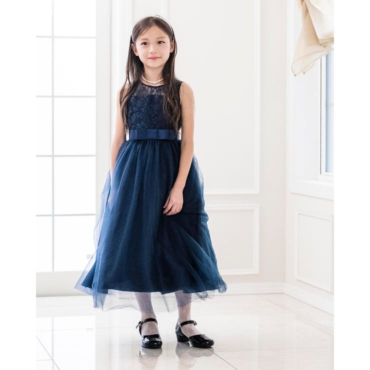 デコルテシースルーレースロングドレス キッズドレス ロング | Catherine Cottage | 詳細画像17 