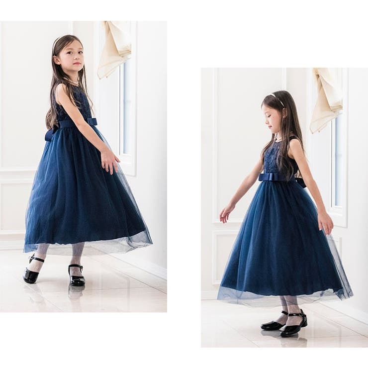 デコルテシースルーレースロングドレス キッズドレス ロング | Catherine Cottage | 詳細画像18 