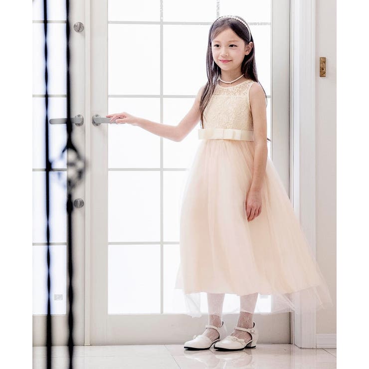 デコルテシースルーレースロングドレス キッズドレス ロング | Catherine Cottage | 詳細画像22 