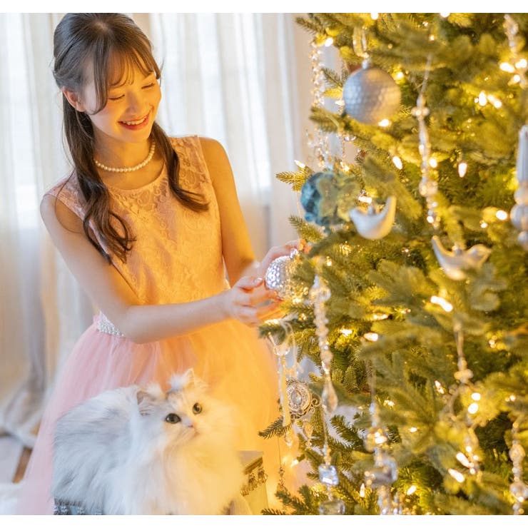 ドレス キッズ ウエストビジューのデコルテ透かしレースドレス[110 | Catherine Cottage | 詳細画像22 