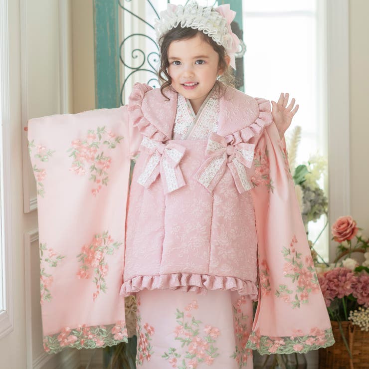 キャサリンコテージ 着物 ワンピース 3歳 ピンク完売アイテムです♡