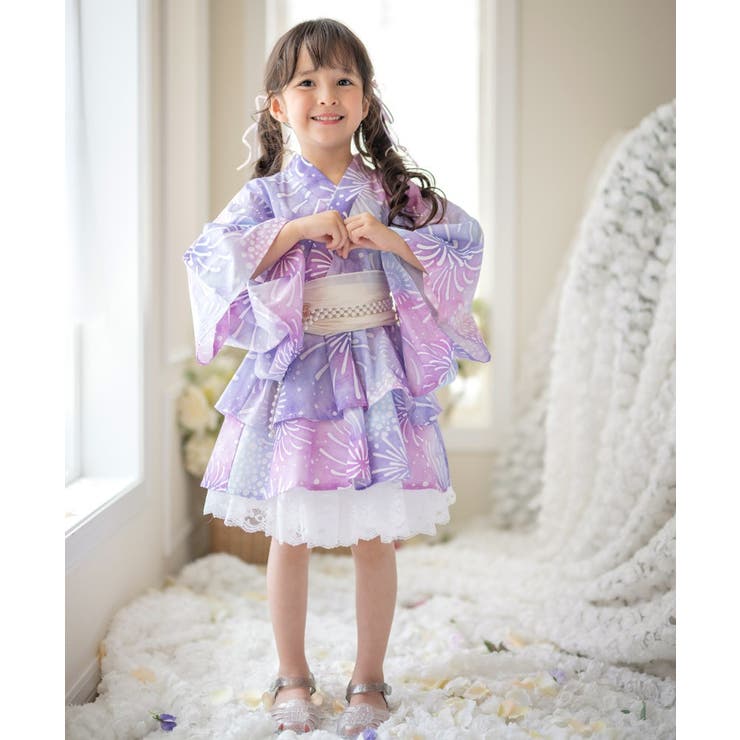 ファスナーで楽々！着崩れしないワンピース浴衣ドレス キッズ 女の子 | Catherine Cottage | 詳細画像7 