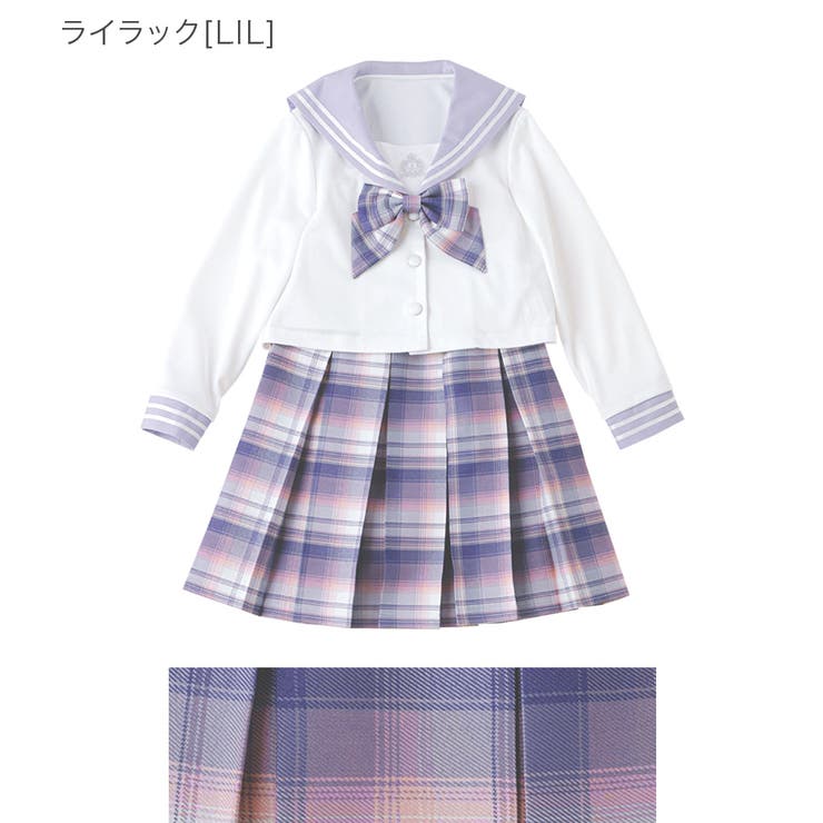 ライラック[LIL] | セーラージャケット+チェックスカート3点セット 卒園式 入学式 | Catherine Cottage