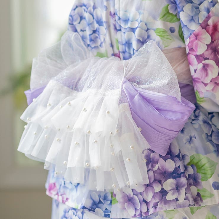 ホワイト1[WHT1] | パールフリルプチ兵児帯 へこ帯 帯単品 | Catherine Cottage