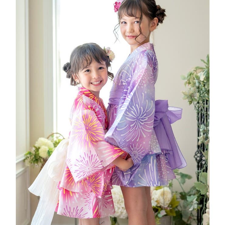 ファスナーで楽々！着崩れしないワンピース浴衣ドレス キッズ 女の子 | Catherine Cottage | 詳細画像17 