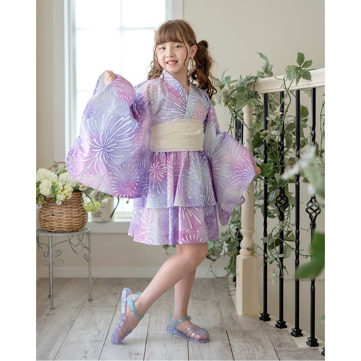 ファスナーで楽々！着崩れしないワンピース浴衣ドレス キッズ 女の子 | Catherine Cottage | 詳細画像10 