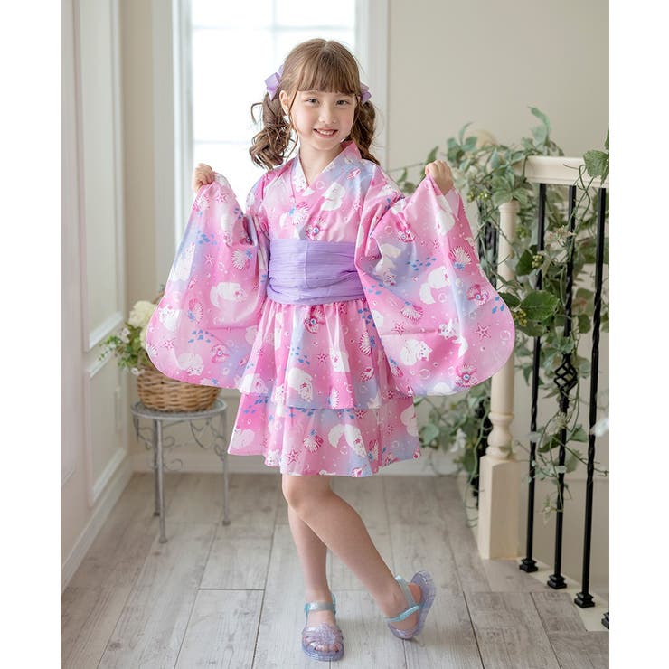 ファスナーで楽々！着崩れしないワンピース浴衣ドレス キッズ 女の子 | Catherine Cottage | 詳細画像12 