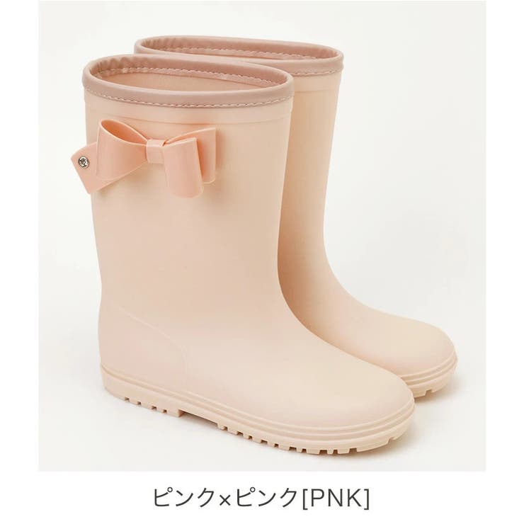 ピンク×ピンク[PNK] | サイドリボン レインブーツ 長靴 キッズ 女の子 ジュニア | Catherine Cottage