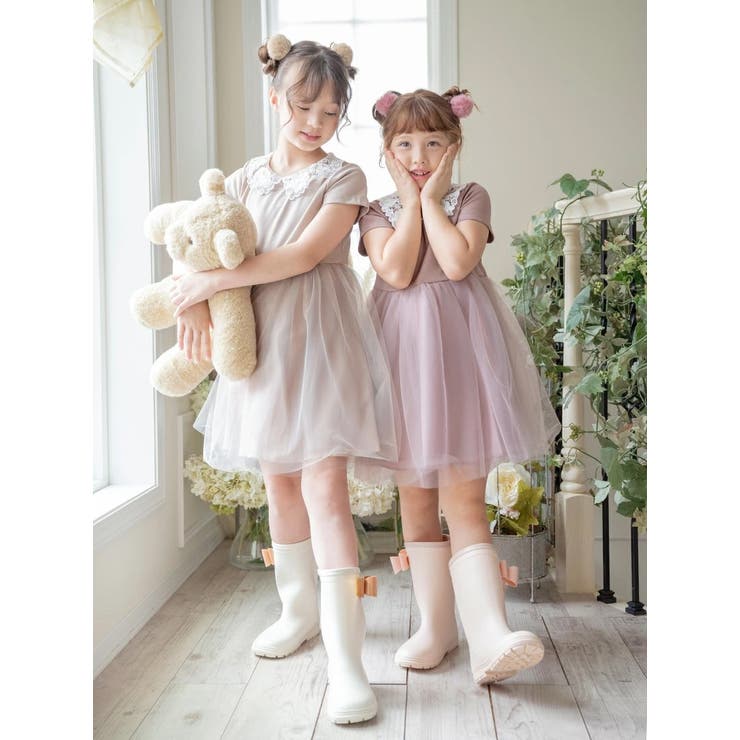 サイドリボン レインブーツ 長靴 キッズ 女の子 ジュニア | Catherine Cottage | 詳細画像4 