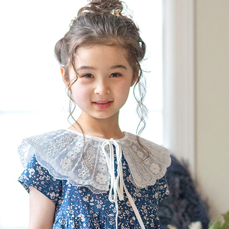 フラワー刺繍[WHT4] | ホワイトレースの付け襟 つけ襟 アクセサリー | Catherine Cottage