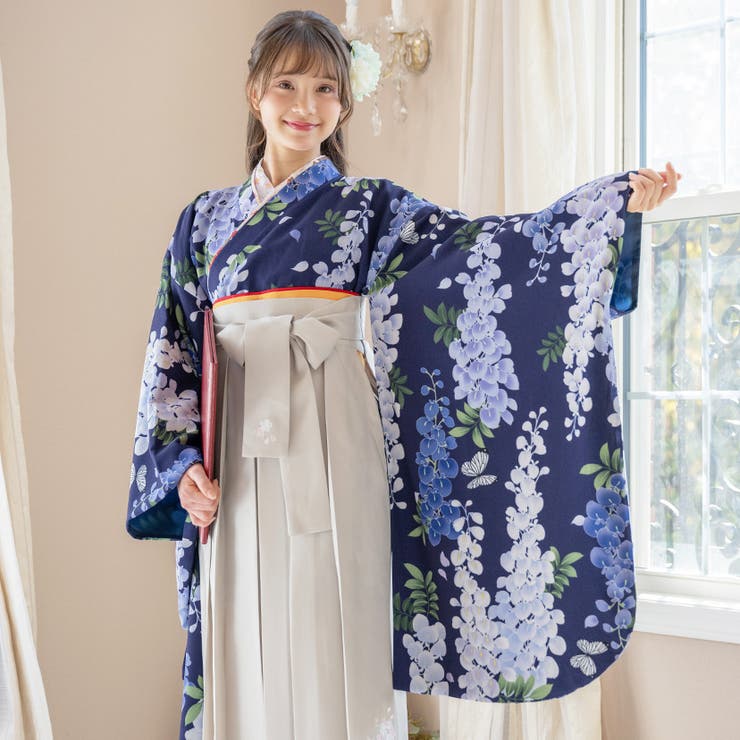 卒園式用袴　110㌢　一回着用　簡単着付け arisana 袴セット 袴 卒園式 幼稚園 「簡単着付け袴フルセット