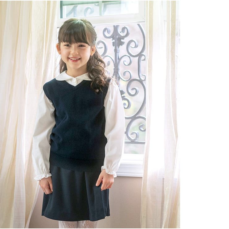 男女兼用 キッズコットンニットスクールベスト | Catherine Cottage | 詳細画像6 