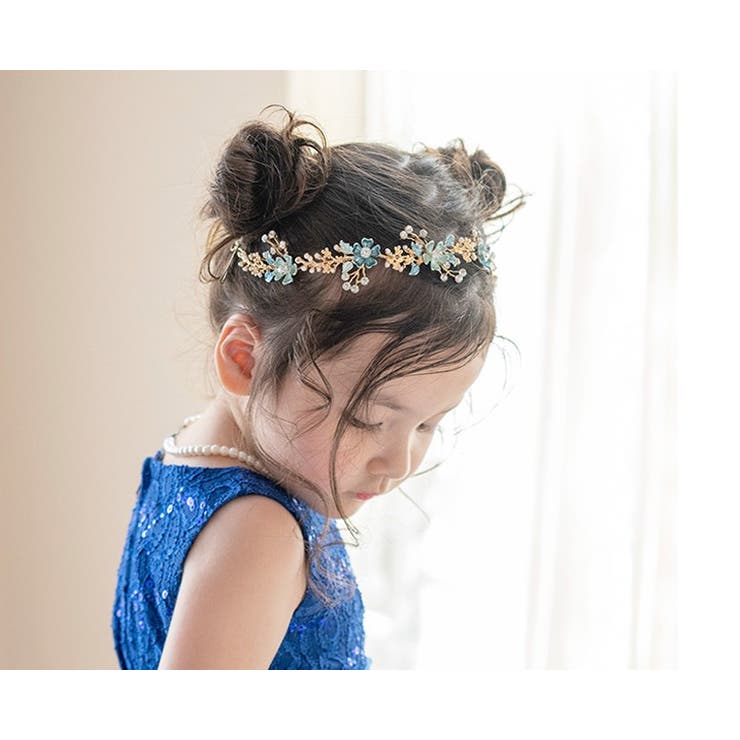 プリンセスヘッドドレス キッズ カチューシャ 髪飾り ヘアアクセサリー
