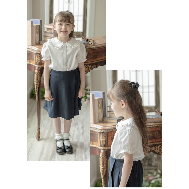 キッズフォーマル 日本製 女の子半袖刺繍ブラウス | Catherine Cottage | 詳細画像4 